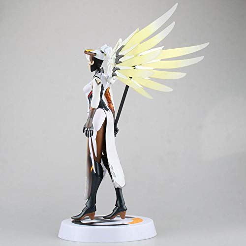 Zqcay Estatua De Anime Figura De Anime Modelo De Personaje De Anime Muñecas Anime Modelo PVC Figura De Acción Coleccionables Juguete Adultos Y Fanáticos del Anime,Ángel De Overwatch De 20Cm