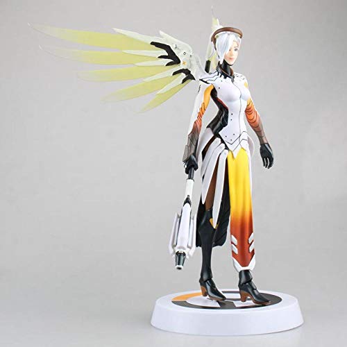 Zqcay Estatua De Anime Figura De Anime Modelo De Personaje De Anime Muñecas Anime Modelo PVC Figura De Acción Coleccionables Juguete Adultos Y Fanáticos del Anime,Ángel De Overwatch De 20Cm