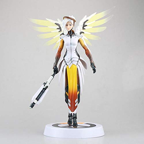 Zqcay Estatua De Anime Figura De Anime Modelo De Personaje De Anime Muñecas Anime Modelo PVC Figura De Acción Coleccionables Juguete Adultos Y Fanáticos del Anime,Ángel De Overwatch De 20Cm