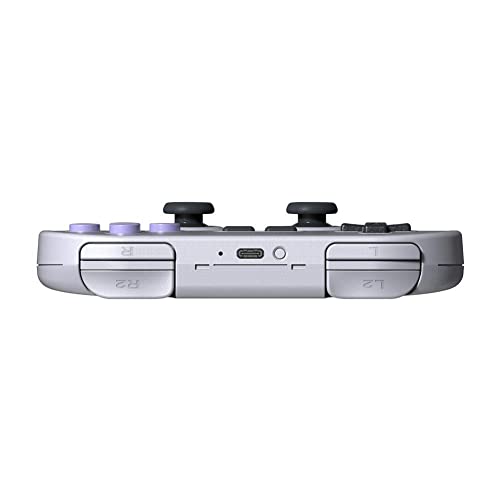 ZRMV Interruptor de controlador Gamepad, consola de juegos retro, Gamepad inalámbrico 2.4G, auricular Gamepad de carga, joystick inalámbrico controlador, gris claro, gris claro (gris claro)