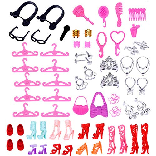 ZSWQ 108 Piezas de Accesorios para muñecas Miniatura Mopa Recogedor Cubo Cepillo de Limpieza del Hogar Herramientas Set Dollhouse Jardín Accesorios para Muñecas Regalo de Cumpleaños Niñas