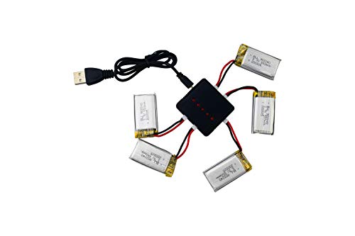 ZYGY 5PCS 3,7V 550mah batería de Litio con Cargador 5 en 1 para SP300 ZF04 Quadcopter con detección de Gestos batería de Drone