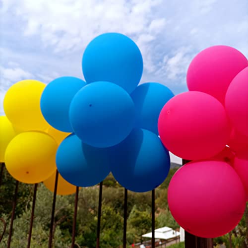 100 globos azul intenso de 12 pulgadas perfectos para decoraciones elegantes, bodas, fiestas de cumpleaños, bautizos (azul)