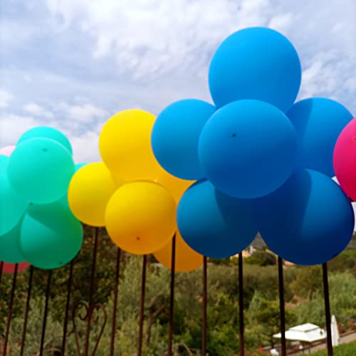 100 globos azul intenso de 12 pulgadas perfectos para decoraciones elegantes, bodas, fiestas de cumpleaños, bautizos (azul)