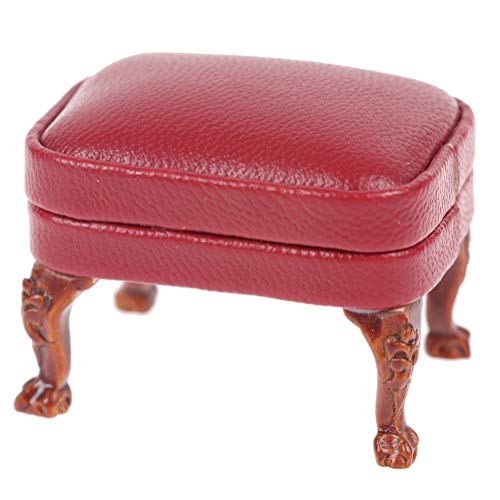 2 unids/set 1:12 casa de muñecas mini muebles sofá de cuero con pedal muñeca casa muebles decoración