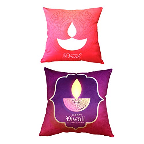 4 piezas funda de almohada Mandala Diwali Funda de cojín cuadrada de moda para sofá, coche, sala de estar, dormitorio