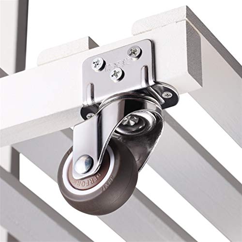 4 Unids 1.5 "Caster De Muebles, L Muebles De Inserción Ruedas De Goma Suave Caster, Rueda De Rodillo De Plata Para Cama De Cuna De Bebé Accesorio Para El Hogar ( Color : With brake , Size : 1.5 Inch )