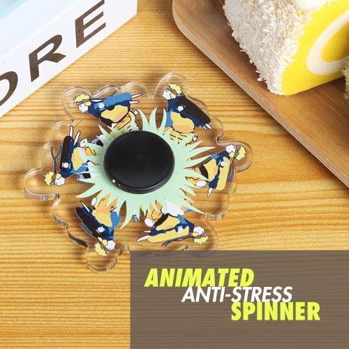 4 X Spinner Animado Antiestrés. Spinner Anime con Personajes de Dibujos Animados. Fidget Toy 3D Dinámico y Rotatorio de Dedo para niños. (SCP3527)