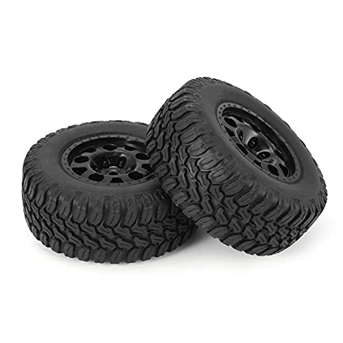 4pcs 109mm Llanta de Goma Rueda de neumático para HSP HPI 1/10 RC Camión Corto Modelo de automóvil Componente Piezas de Repuesto Accesorios - Negro