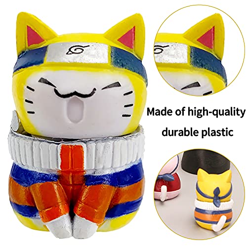 8 PCS Ninja Mini Figuras, Gato Ninja Cake Topper Cake Decoración Mini Juguetes Baby Shower Fiesta de Cumpleaños Pastel Decoración Suministros