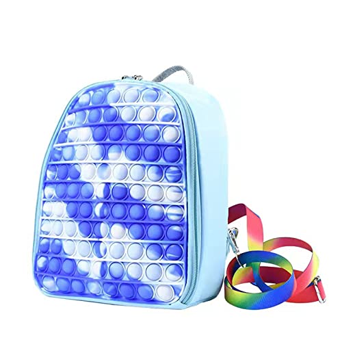 9 piezas Fidget Toy Pack Fidget Pop-On-It Mochila escolar con correas ajustables Calculadora Lápiz Forma de ratón Juego de fundas para puntas sensoriales Funda para teclado (Style D, 9 Pcs)