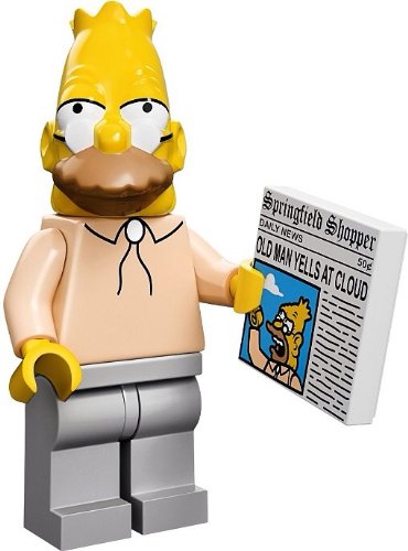 Abuelo "Abe" Simpson Lego Minifigura