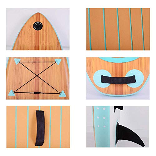 AJH Tabla de Paddle Surf Inflable Surf Stand Up Pad Paddleboard Isup Surf Wakeboard Kayakboat 9'6"* 30" * 6"Tabla de Paddle Sup Inflable Stand Up Pesca y Accesorios