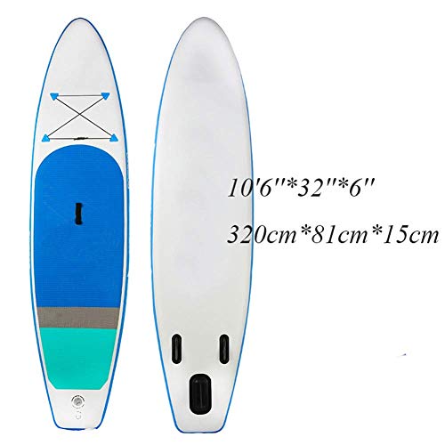 AJH Tabla de Surf Tabla de Surf Inflable Tablas de Paddle Surf Sup Paddleboard Tabla de Surf Sup 10'6''X32''X6 '' Tabla de Sup