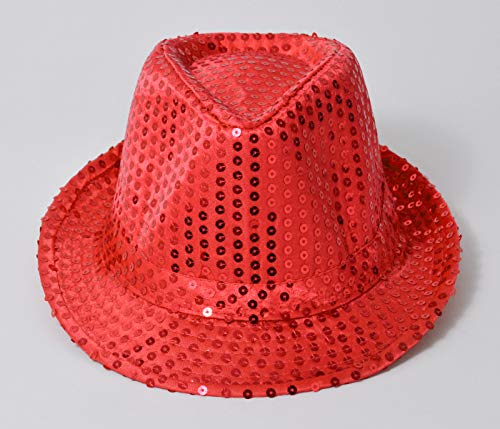 Alsino - Sombrero de lentejuelas brillantes, ideal para discoteca y fiesta