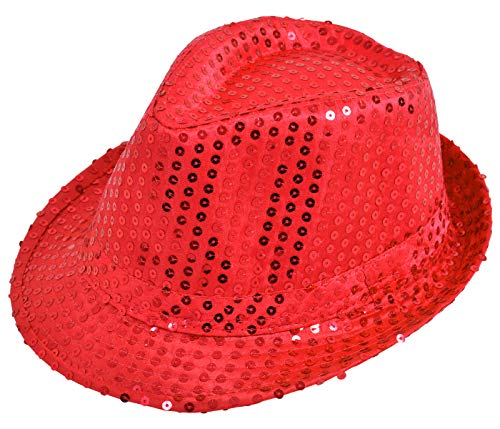 Alsino - Sombrero de lentejuelas brillantes, ideal para discoteca y fiesta