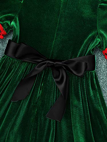 Alvivi Disfraz de Elfo Niña Vestido Princesa con Gorro Disfraz de Duende Navidad Halloween Cosplay Disfraz Bailarina de Ballet Tutú Verde 2-3 años