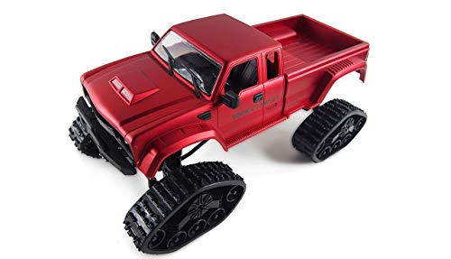 Amewi- Camión Pickup FPV con Ruedas y Cadenas 4WD 1:16, Color Rojo (22391)