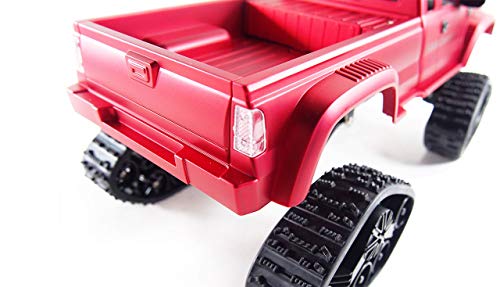 Amewi- Camión Pickup FPV con Ruedas y Cadenas 4WD 1:16, Color Rojo (22391)