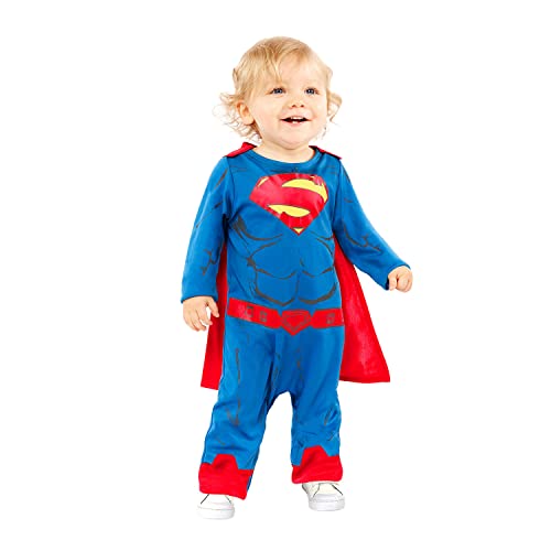 amscan 9906714 Warner Bros - Disfraz de Superman (18-24 meses), unisex, color azul