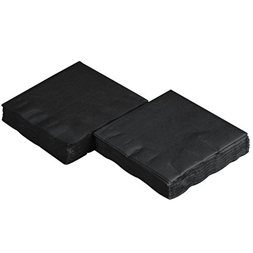 Amscan International Amscan 60215-10 - Servilletas (2 capas, 50 unidades), color negro