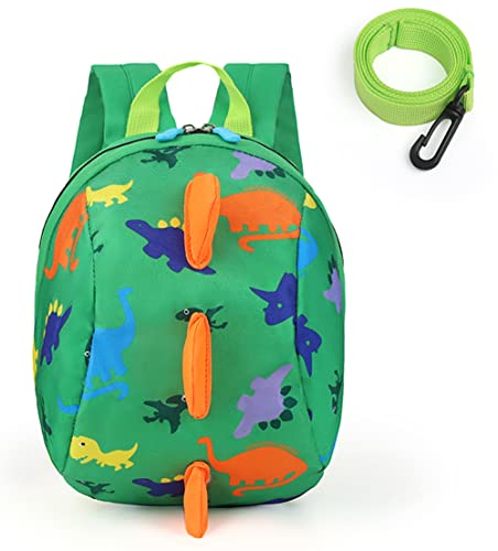 ANLUMA Mochila para Niños, Infantil de Anti Perdidos Cuerdas Mochila, Primaria Pequeña Guardería Mochila para Niño Niña de 2-6 Años (Verde,20*12* 26CM )