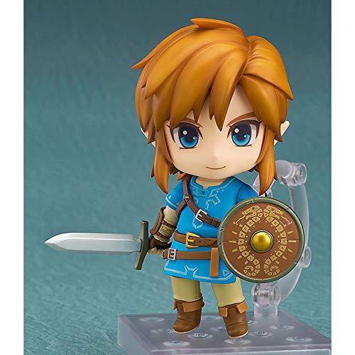 Aoemone The Legend of Zelda: Breath of The Wild Link Q Versión Nendoroid Toy con Accesorios Y Articulaciones Móviles Modelo De Personaje De Anime Figuras De Acción Coleccionables De Juguete Adornos