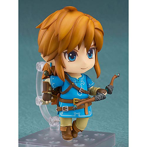 Aoemone The Legend of Zelda: Breath of The Wild Link Q Versión Nendoroid Toy con Accesorios Y Articulaciones Móviles Modelo De Personaje De Anime Figuras De Acción Coleccionables De Juguete Adornos