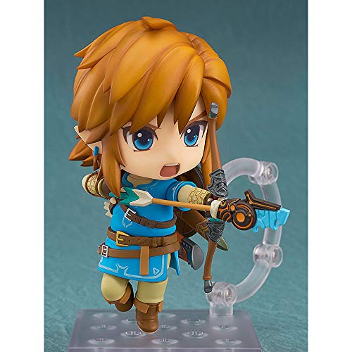 Aoemone The Legend of Zelda: Breath of The Wild Link Q Versión Nendoroid Toy con Accesorios Y Articulaciones Móviles Modelo De Personaje De Anime Figuras De Acción Coleccionables De Juguete Adornos