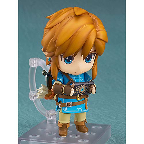 Aoemone The Legend of Zelda: Breath of The Wild Link Q Versión Nendoroid Toy con Accesorios Y Articulaciones Móviles Modelo De Personaje De Anime Figuras De Acción Coleccionables De Juguete Adornos