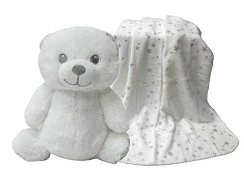 APEX GIFTS - Set Peluche y Manta - Oso Blanco