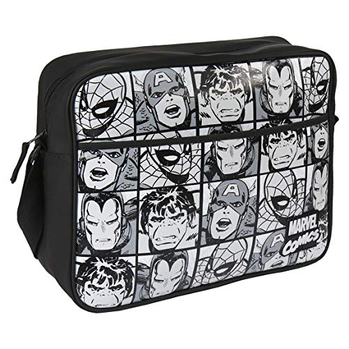 ARTESANIA CERDA Bolso Bandolera Avengers, Mochila para Niñas, Negro (Negro), 11x30x36 cm (W x H x L)