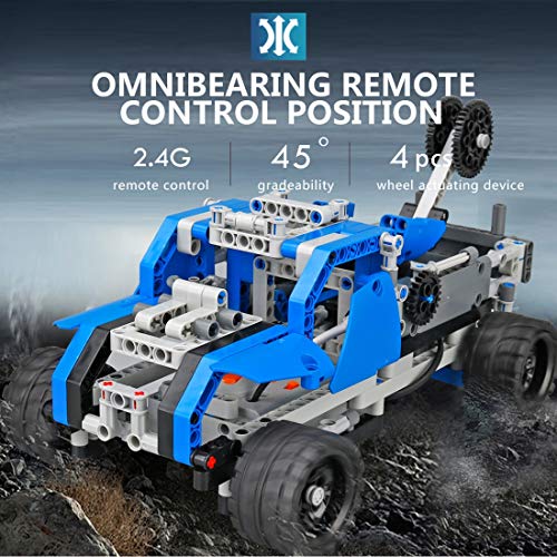 ASD Coche De Control Remoto Construye Tu Propio Kit De Bloque De Construcción DIY 2,4 GHz Completo Funcional Mando A Distancia Recargable Coche RC Block Buggy Construcción De Montaje Eléctrico