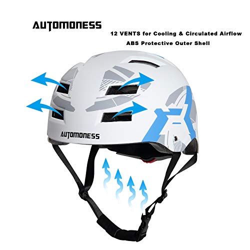 Automoness Casco Skate,Casco Bicicleta con CE Certifiacdo,Unisex Adultos Jovenes Ninos.Multi-Deporte para Ciclismo,Skate, Esquí, Patinaje,3 Tamaño