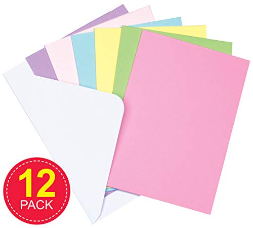 Baker Ross Tarjetas de felicitación de colores que los niños pueden decorar con amor para el Día de la Madre o San Valentín (pack de 12).