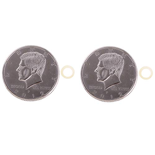 Baoblaze 2 Piezas de Moneda Magnética Flipper para Mago Accesorio Primer Truco Mágico Prop