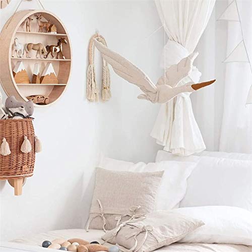 Basage El Estilo Nórdico Decoración Colgante de Techo de Pared de Muueca de Cisne Peluche de Cisne Regalo de Cumpleaaos Habitación Cuna Cama Vivero Móvil Decoración