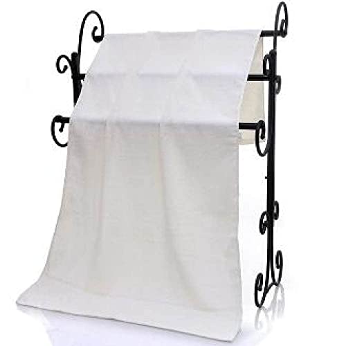 Bath Towel Cotton Bath Towel 70 X 140 Hotel Foreign Trade Vegan Water Absorption Adult Thickened Household Men's Beach Towel Creamy White 70x140cm (Creamy White)