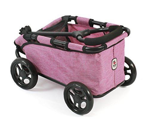 Bayer Chic 2000 660 70 – zieh Carro Skipper, Carro de Mano para muñecas o Osos, Jeans Pink