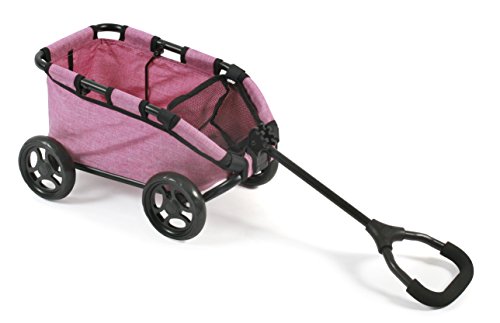 Bayer Chic 2000 660 70 – zieh Carro Skipper, Carro de Mano para muñecas o Osos, Jeans Pink