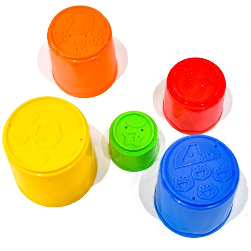 Bebé Primer apilamiento vasos vaso, sensorial educativo juguete de aprendizaje regalo