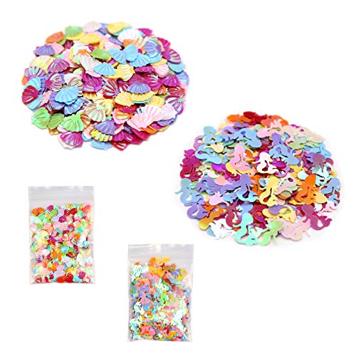 BELIOF 62 piezas Slime Kit para niños Juguetes Slime Componentes adicionales Siren Beads Bolas de espuma Seashell Glitter Lentejuelas Candy Confetti Diy Glitter Slime