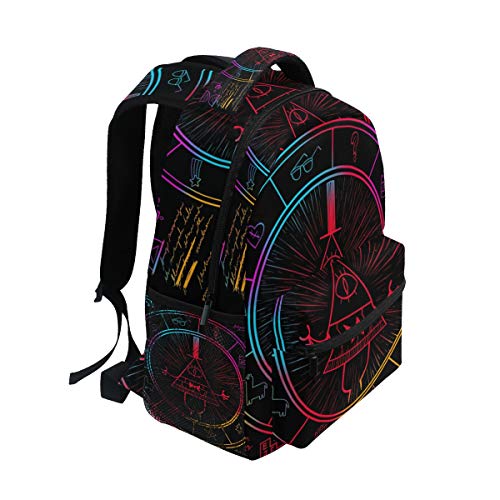 Bennigiry Bill Cipher Wheel Mochila Escolar Zodíaco Bolsa de viaje Mochila