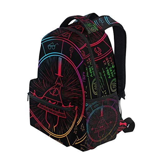 Bennigiry Bill Cipher Wheel Mochila Escolar Zodíaco Bolsa de viaje Mochila