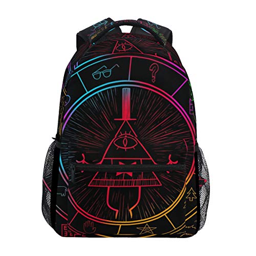 Bennigiry Bill Cipher Wheel Mochila Escolar Zodíaco Bolsa de viaje Mochila