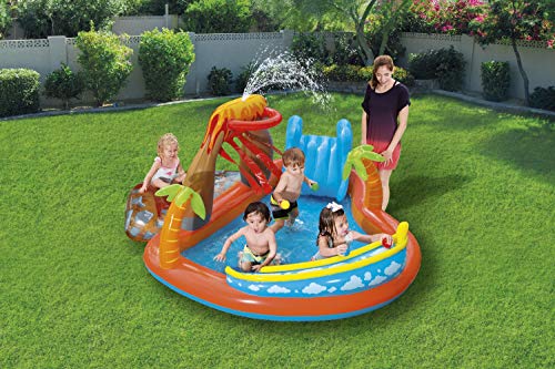 Bestway 53069 Lava Lagoon - Piscina Hinchable Infantil, 265x265x104 cm