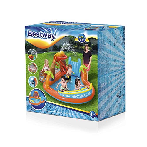 Bestway 53069 Lava Lagoon - Piscina Hinchable Infantil, 265x265x104 cm