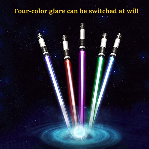 BFLAKWM Light Sabres para niños,Lightsaber,Juego de 2 Espadas Luminosas Extensibles,Sable de luz LED 2 en 1, Espada Extensible y Plegable,Navidad, cumpleaños, Halloween