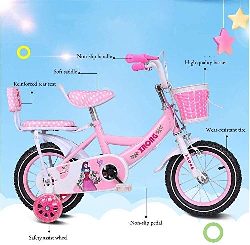 Bicicleta para Niños Cabritos de las muchachas de bicicletas Jenny conejito 12 14 16 18 20 pulgadas de bicicletas 3-12 Años de Edad cesta Ciclo ruedas de entrenamiento pata de cabra blanca rosada del