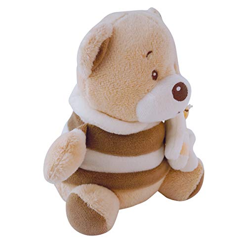 Bieco - Reloj musical de peluche y reloj musical con melodía La-Le-Lu multicolor beige